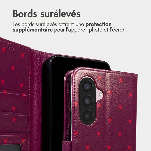 imoshion Étui de télephone portefeuille Design Samsung Galaxy A36 - Crush Check Coral Dust