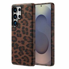 Selencia Coque Sabi imprimé panthère avec MagSafe Samsung Galaxy S25 Ultra - Mocha Brown