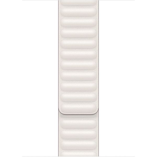 Apple Bracelet Leather Link Apple Watch | 44/45/46/49 mm - Taille M/L - Chalk