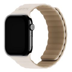 Holdit Bracelet en silicone magnétique Apple Watch | 44/45/46/49 mm - Light Beige / Beige