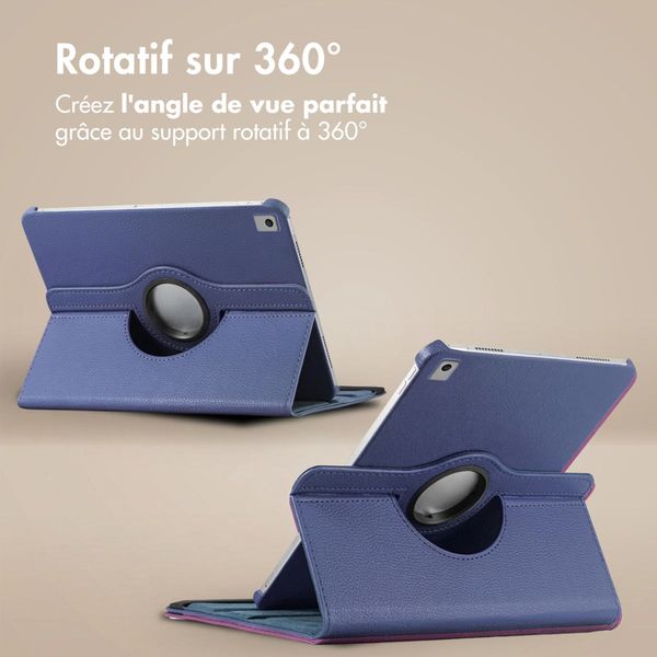 imoshion Coque tablette rotatif à 360° Apple iPad 9 (2021) 10.2 pouces / iPad 8 (2020) 10.2 pouces / iPad 7 (2019) 10.2 pouces - Bleu foncé
