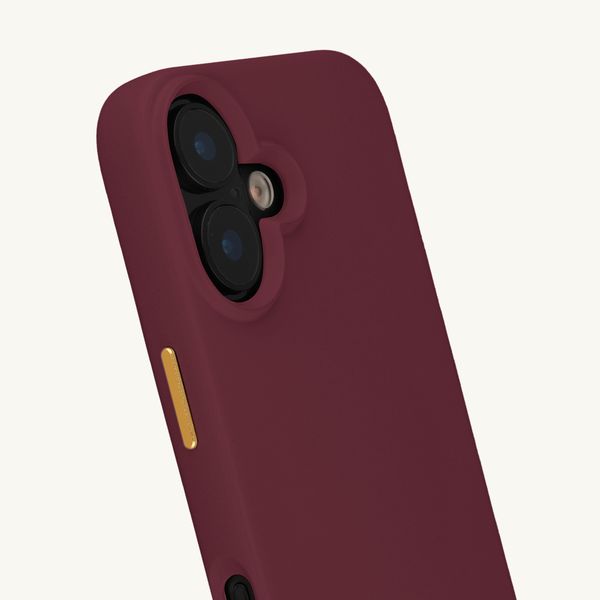 Selencia Coque arrière Rivièra avec MagSafe avec crochets amovibles Apple iPhone 17 - Bold Burgundy