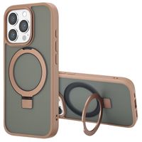 Accezz Coque Ring Stand avec MagSafe Apple iPhone 16 Pro - Marron