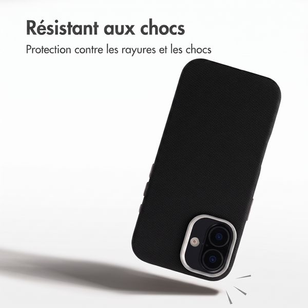 Accezz Coque arrière Mesh avec MagSafe Apple iPhone 16 - Noir