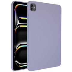Accezz Coque Liquid Silicone avec porte-stylet Apple iPad Pro 11 (2025) M5 / (2024) M4 - Lila