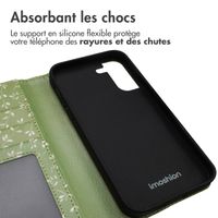 imoshion Étui de télephone portefeuille Design Samsung Galaxy S21 FE - Green Flowers