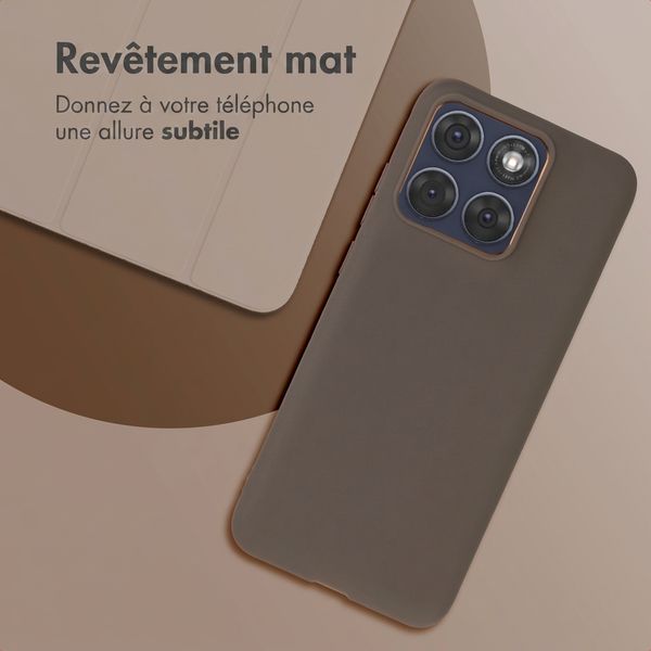 imoshion Coque Couleur Motorola Edge 70 Fusion - Marron