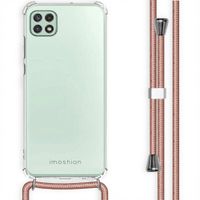 imoshion Coque arrière transparente avec cordon Samsung Galaxy A22 (5G) - Rose Doré