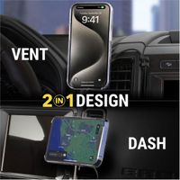 Scosche Magic Mount PRO (Gen 6) Chargeur de Voiture MagSafe Sans Fil – Tableau de Bord / Grille de ventilation - Noir