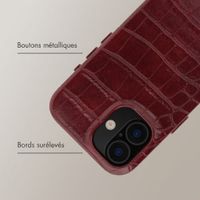 Selencia Coque arrière Croco avec MagSafe Apple iPhone 17 - Burgundy