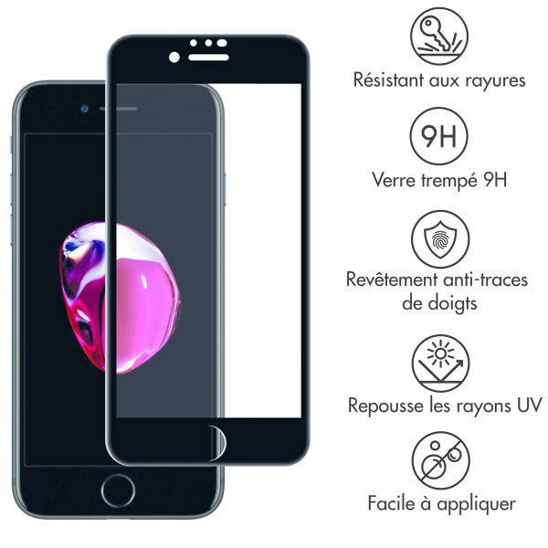 Accezz Protection d'écran en verre trempé Full Cover Apple iPhone SE (2022 / 2020) / 8 / 7 / 6(s)