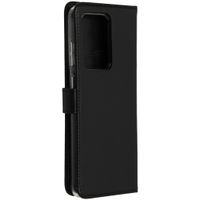 Selencia Étui portefeuille en cuir véritable Samsung Galaxy S20 Ultra - Noir
