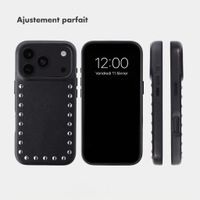 Selencia Coque arrière Studs avec MagSafe Apple iPhone 18 Pro / 17 Pro - Velvet Black