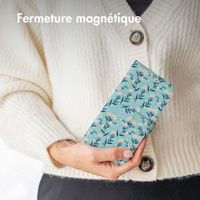 imoshion Étui de télephone portefeuille Design Samsung Galaxy S8 - Blue Flowers