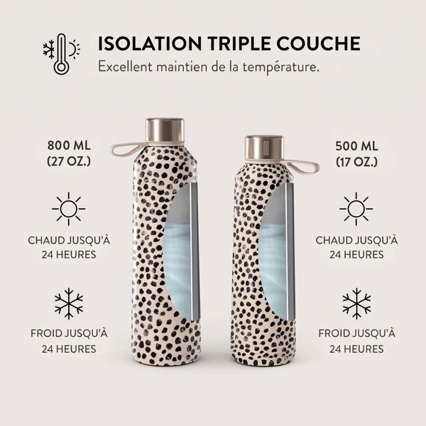 Burga Water Bottle - 500 ml - Almond Latte