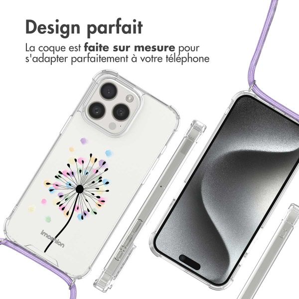 imoshion Coque Design avec cordon Apple iPhone 15 Pro Max - Sandstone Dandelion