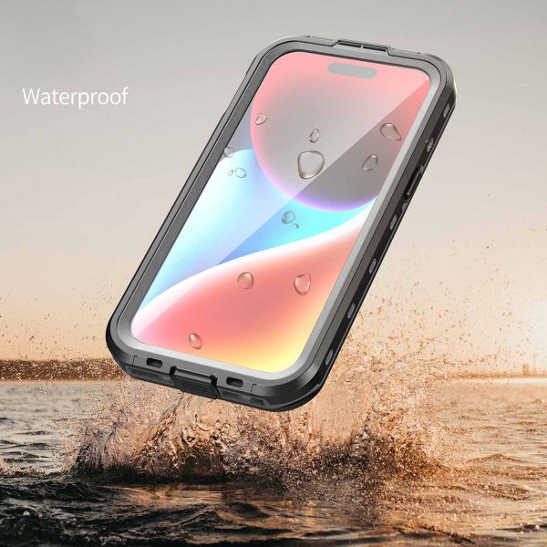 Redpepper Coque imperméable Dot Plus Apple iPhone 15 - Noir