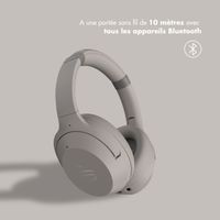 Selencia Casque sans fil Urban Play - Réduction active du bruit (ANC) - Avec étui de rangement - Cosy Grey