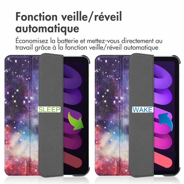 imoshion Coque tablette Design Trifold Apple iPad Mini 7 (2024) / iPad Mini 6 (2021) - Space