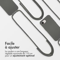 imoshion Coque arrière Color avec cordon amovible et MagSafe Apple iPhone 17e / 16e - Black Coffee
