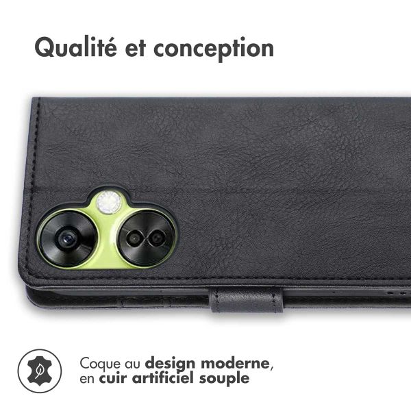 imoshion Étui de télephone portefeuille de luxe OnePlus Nord CE 3 / CE 3 Lite - Noir