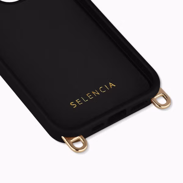 Selencia Coque arrière Rivièra avec MagSafe avec crochets amovibles Apple iPhone 15 Pro Max - Velvet Black