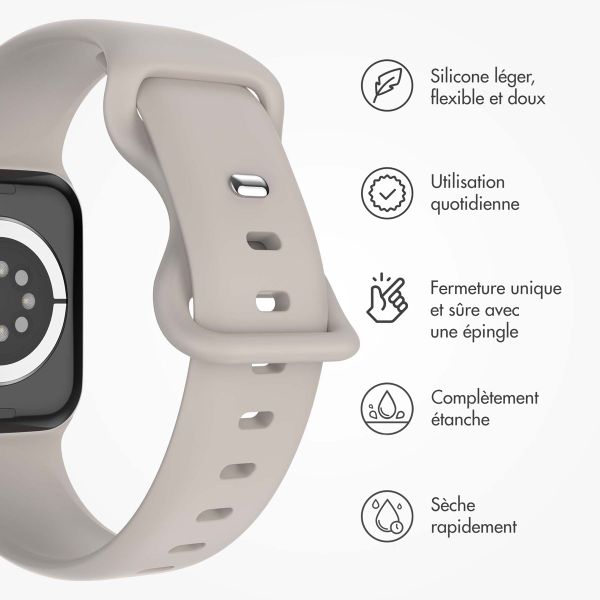 imoshion Bracelet en silicone⁺ Apple Watch | 44/45/46/49 mm - Taille M/L - Stone