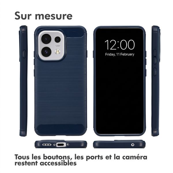 imoshion Coque Brushed Oppo Reno 16 F - Bleu foncé