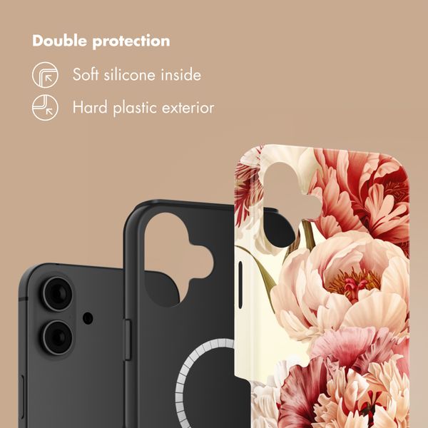 Selencia Coque arrière Vivid avec MagSafe Apple iPhone 16 - Vintage Peony