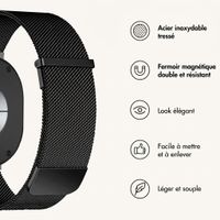 imoshion Bracelet magnétique milanais Samsung Galaxy Watch 9 (40/44mm) / Watch 8 (40/44mm) / Classic (46mm) - Noir