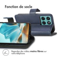 imoshion Étui de télephone portefeuille de luxe Motorola Edge 60 Fusion - Bleu foncé