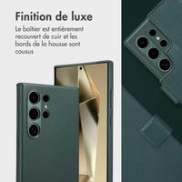 Accezz Étui de télephone portefeuille en cuir 2-en-1 avec MagSafe Samsung Galaxy S24 Ultra - Cedar Green