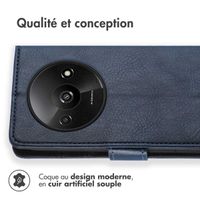 imoshion Étui de télephone portefeuille de luxe Xiaomi Redmi A3 - Bleu foncé