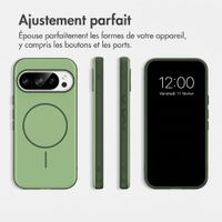 imoshion Coque arrière Color avec Thin MagSafe Ring Google Pixel 11 / 11 Pro / 10 / 10 Pro - Vert foncé