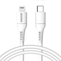 Accezz Chargeur Mural avec câble Lightning vers USB-C - Chargeur - certifié MFi - 20 Watt - 1 mètre - Blanc