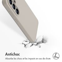 Accezz Coque Liquid Silicone avec MagSafe Samsung Galaxy S26 Ultra - Stone