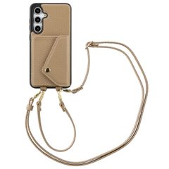 Selencia Coque de télephone Sera avec cordon et porte-cartes enveloppe Samsung Galaxy S24 FE - Taupe