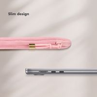Selencia Pochette ordinateur Corduroy 13-14 pouces - Soft Blush