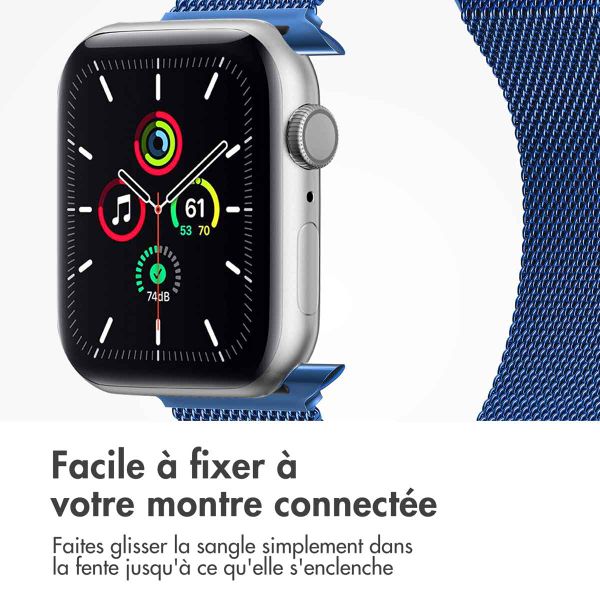 imoshion Bracelet magnétique milanais Apple Watch | 44/45/46/49 mm - Taille M - Bleu
