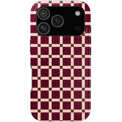 Selencia Coque arrière Vivid avec MagSafe Apple iPhone 18 Pro / 17 Pro - Check This Burgundy