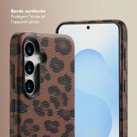 Selencia Coque Sabi imprimé panthère avec MagSafe Samsung Galaxy S25 - Mocha Brown