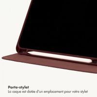 Selencia Coque Croco Apple iPad Air 11 pouces (2026) M4 / (2025) M3 / (2024) M2 / Air 5 (2022) / Air 4 (2020) - Burgundy