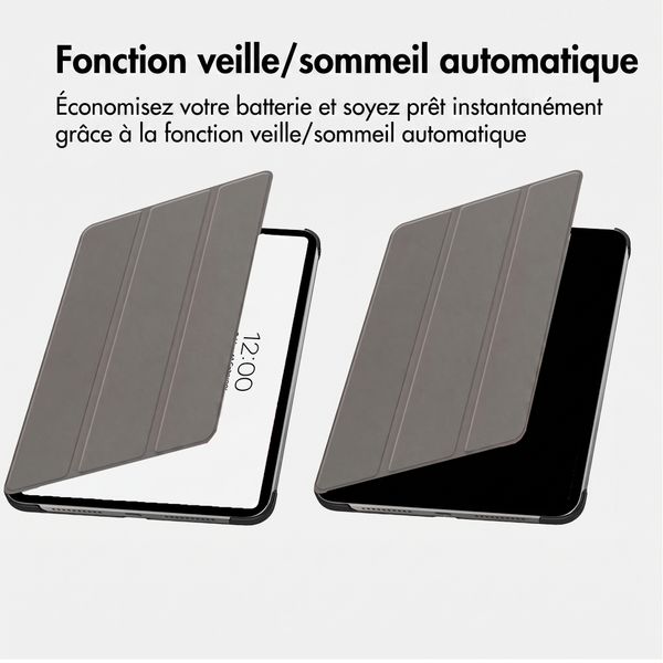 imoshion Coque tablette Trifold Samsung Galaxy Tab A11 Plus - Gris