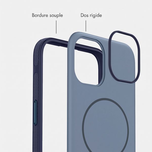 imoshion Coque arrière Color avec Thin MagSafe Ring Apple iPhone 14 / 13 - Bleu foncé