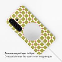 Selencia Coque arrière Vivid avec MagSafe Samsung Galaxy S25 - Check This Olive