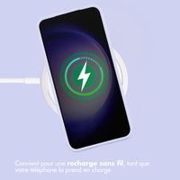 Accezz Coque Liquid Silicone Samsung Galaxy S23 Plus - Violet