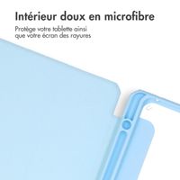 imoshion Coque tablette rigide Trifold Samsung Galaxy Tab S9 11.0 pouces / Tab S10 FE / S9 FE 10.9 pouces - Bleu clair