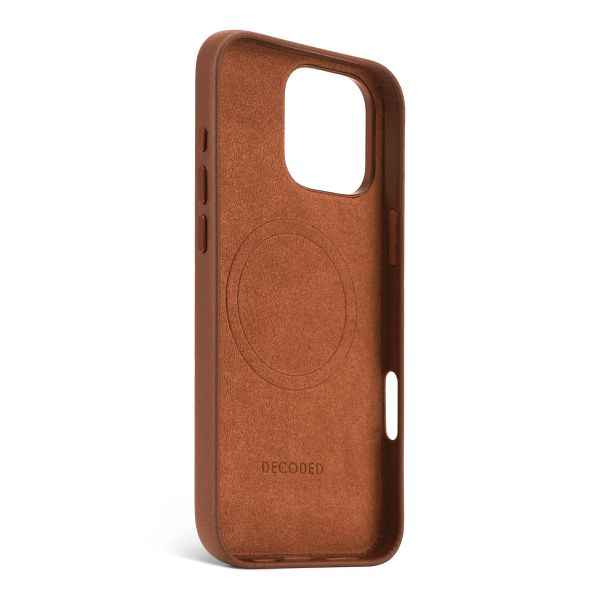 Decoded Coque en cuir MagSafe Apple iPhone 16 Pro Max - Tan