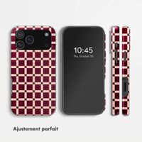 Selencia Coque arrière Vivid avec MagSafe Apple iPhone 18 Pro Max / 17 Pro Max - Check This Burgundy