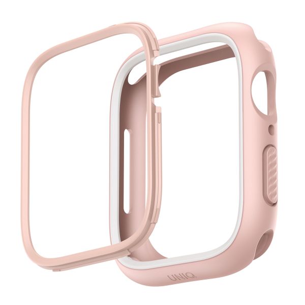 Uniq Coque Moduo avec lunette Apple Watch - 40 / 41 mm - Blush (Pink/White)